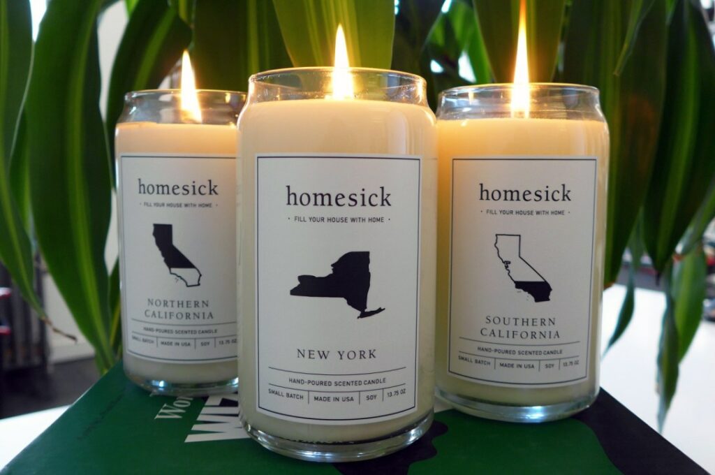 Homesick Scented Candle.